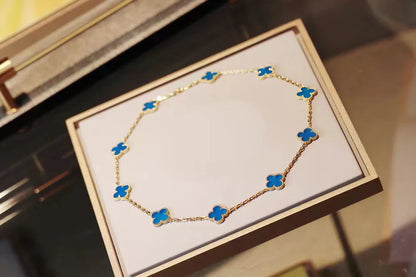 CLOVER | 10 Motive Blau Halskette