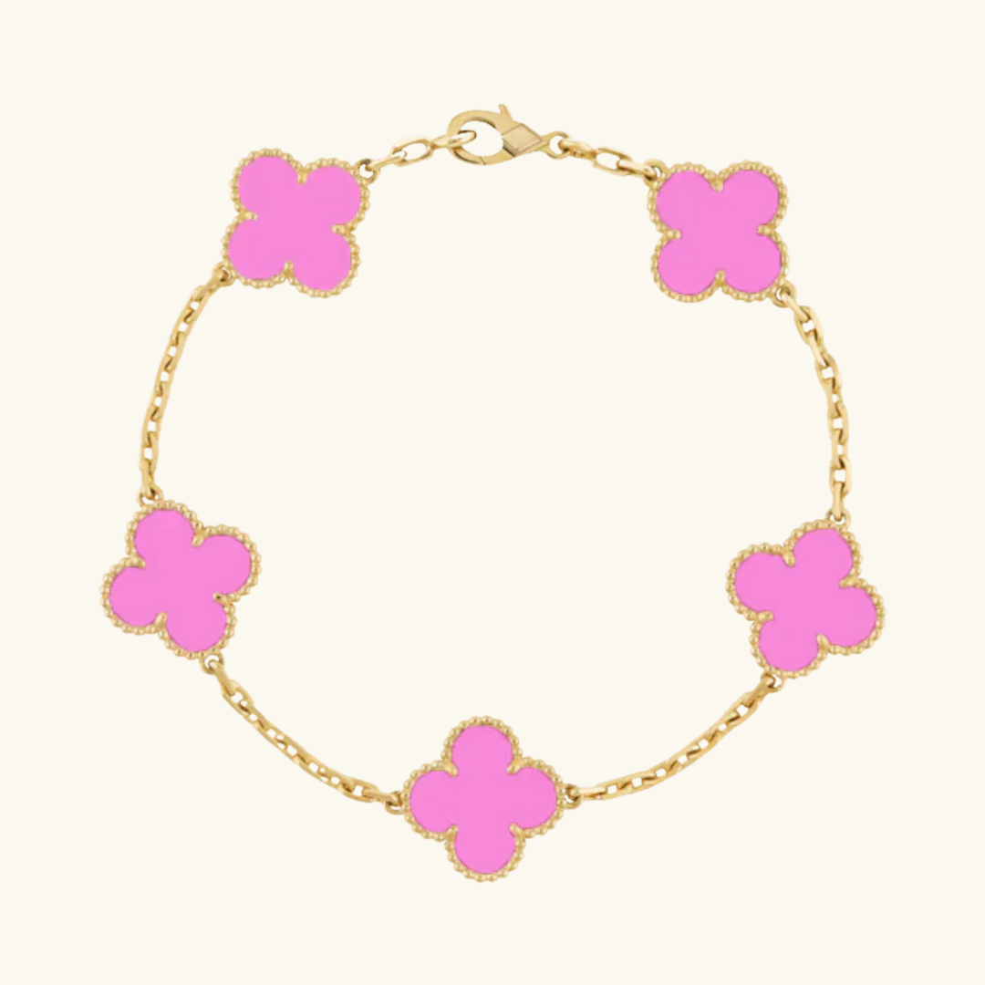 CLOVER | Golden Neon Pink Armband