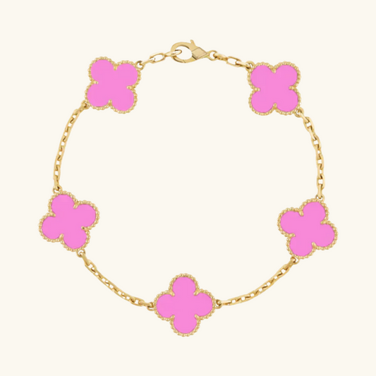 CLOVER | Golden Neon Pink Armband