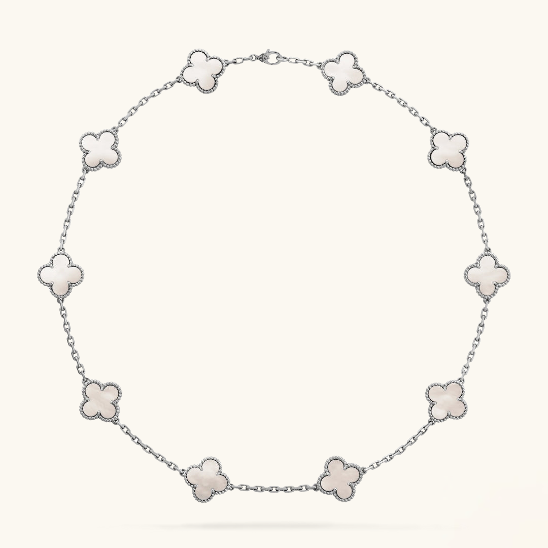 CLOVER | 10 Motive Silberne Halskette