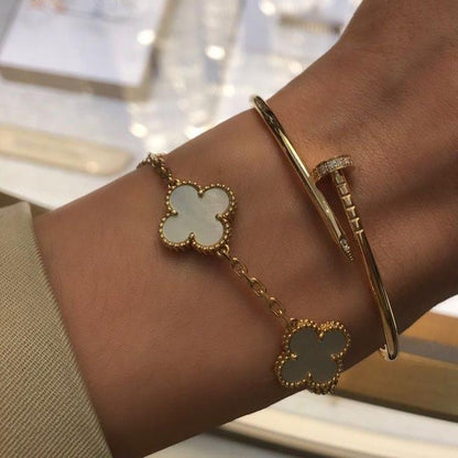 CLOVER | Weißes Armband